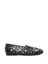 Ash Mini Leather Flat Shoes For Women In Black