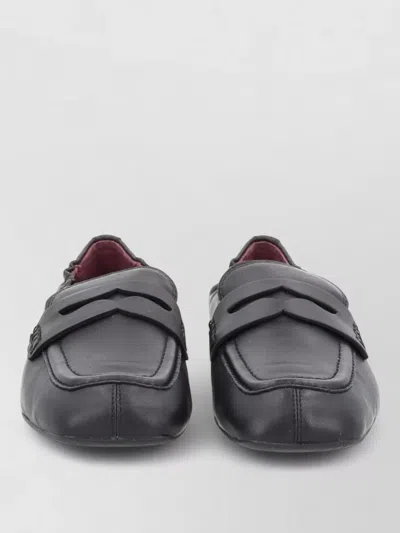 Ash Barkley Loafers Elasticated Sides Square Toe In Black