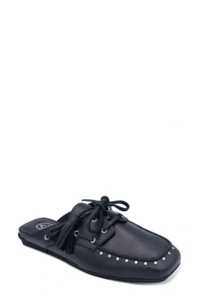 Ash Bavaria Studded Lace-up Mule In Black