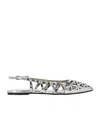 Ash Bazaar Slingback Stud Embellished Sandals In Silver