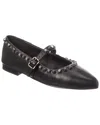 Ash Beatnik Mary Jane Black Flat Shoe In Black