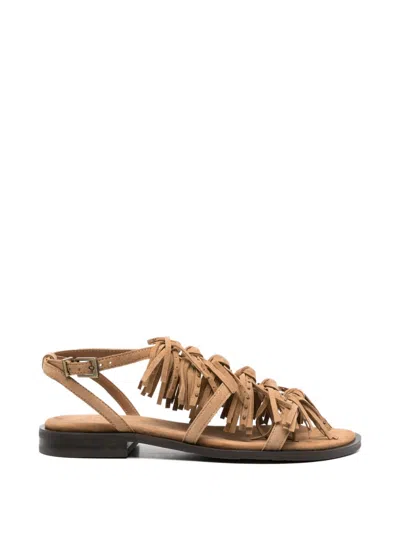 Ash Beige Leather Sneakers In Animal Print