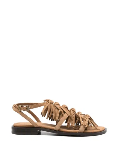 Ash Tassel Low-top Sandals In Brown