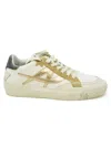 Ash Beige/white Leather S24-moonlight06 Sneakers In White/beige