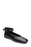Ash Studded Ankle-strap Ballet Flats In Black