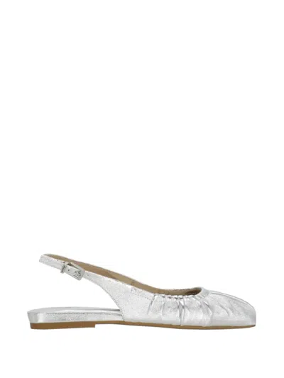 Ash Bibi Ballet Flats In Silver