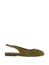 Ash Bibi Slingback Ballet Flats In Green
