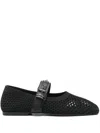 Ash Buckle-strap Bijoux Ballerinas In Black