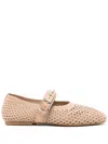 Ash Bijoux Ballet Flats In Neutrals