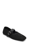 Ash Bijoux Studded Mary Jane Flat In Black