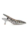 Ash Bizarre Silver Slingback Pump In Gray