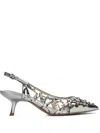 Ash Bizarre Silver Slingback Pump