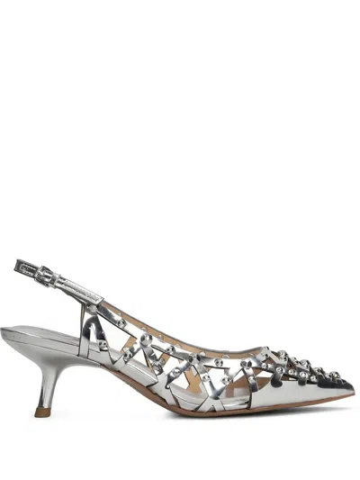 Ash Bizarre Sling Back Mirror Leather By