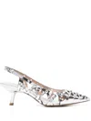 Ash Bizarre Silver Slingback Pump In Silver
