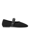 Ash Bijoux Black Ballet Flat In Black