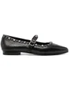 Ash Beatnik Mary Jane Black Flat Shoe In Black