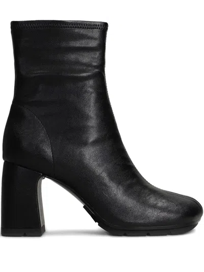 ASH BLACK LEATHER ANKLE BOOTS ASH