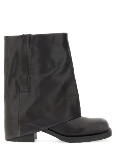 ASH BLACK LEATHER BOOTS