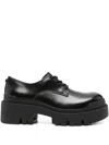 Ash Lace-up Platform Derby Shoes In Black