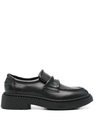 ASH BLACK LEATHER LOAFERS