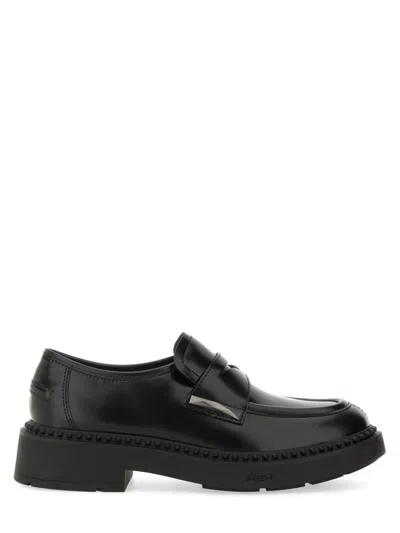 Ash Black Leather Loafers In Multi