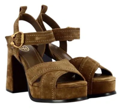Ash Black Leather Sandals