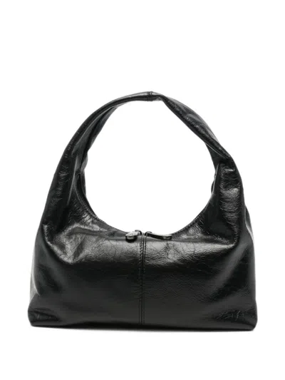Ash Black Leather Shoulder Bag In Red