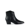Ash Woman Ankle Boots Black Size 6 Leather In Black