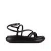 Ash Thick Flat-soled Sandals In Black