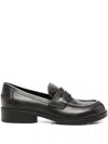 Ash Black Ringo Leather Loafers In Black