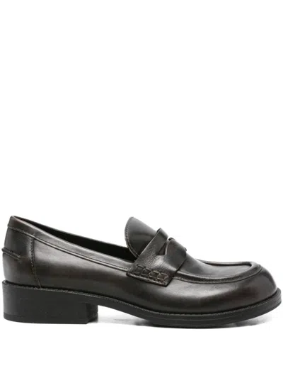 Ash Black Ringo Leather Loafers