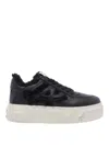 Ash Low Top Sailor Style Leather Sneakers In Black