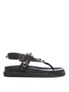 ASH BLACK UTECA SANDALS BUCKLE OPEN