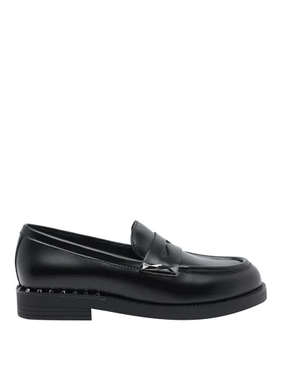 ASH BLACK WHISPER STUDS LOAFERS