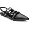 Ash Blondie Ballet Flats In Black Leather In Black