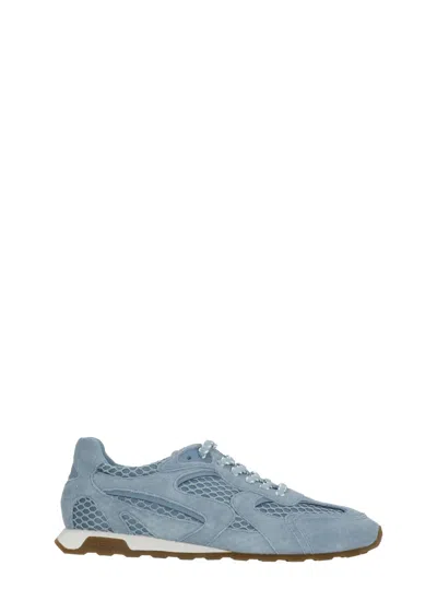 Ash Blue Kasar Net Mesh Sneakers In Gray