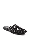 Ash Bone Stud-embellished Cut-out Sandals In Black