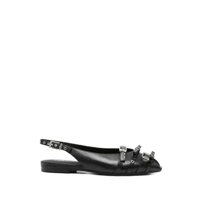 Ash Bonnie Slingback Flat In Black