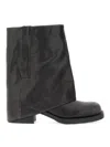 Ash Tijuana Draped Black Calf Leather Ankle Boots In Black