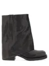 Ash Tijuana Draped Black Calf Leather Ankle Boots In Black