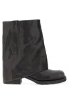Ash Tijuana Draped Black Calf Leather Ankle Boots In Black