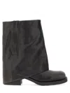 Ash Tijuana Draped Black Calf Leather Ankle Boots In Black