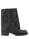 Ash Tijuana Draped Black Calf Leather Ankle Boots In Black