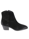 Ash Woman Ankle Boots Dark Brown Size 8 Leather In Black