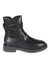 Ash Leather Chelsea Ankle Boots With Block Heel In Black