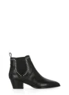 Ash Chelsea Ankle Boots Block Heel In Black