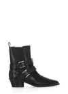 Ash Square-toed Ankle Boots With Studded Detailing In Animal Print