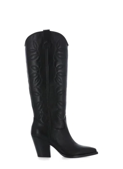 Ash Woman Knee Boots Black Size 11 Soft Leather