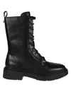 Ash Chunky Sole Ankle Boots With Round Toe In Black
