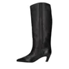 Ash Violet High Heels Boots In Black Leather In Black